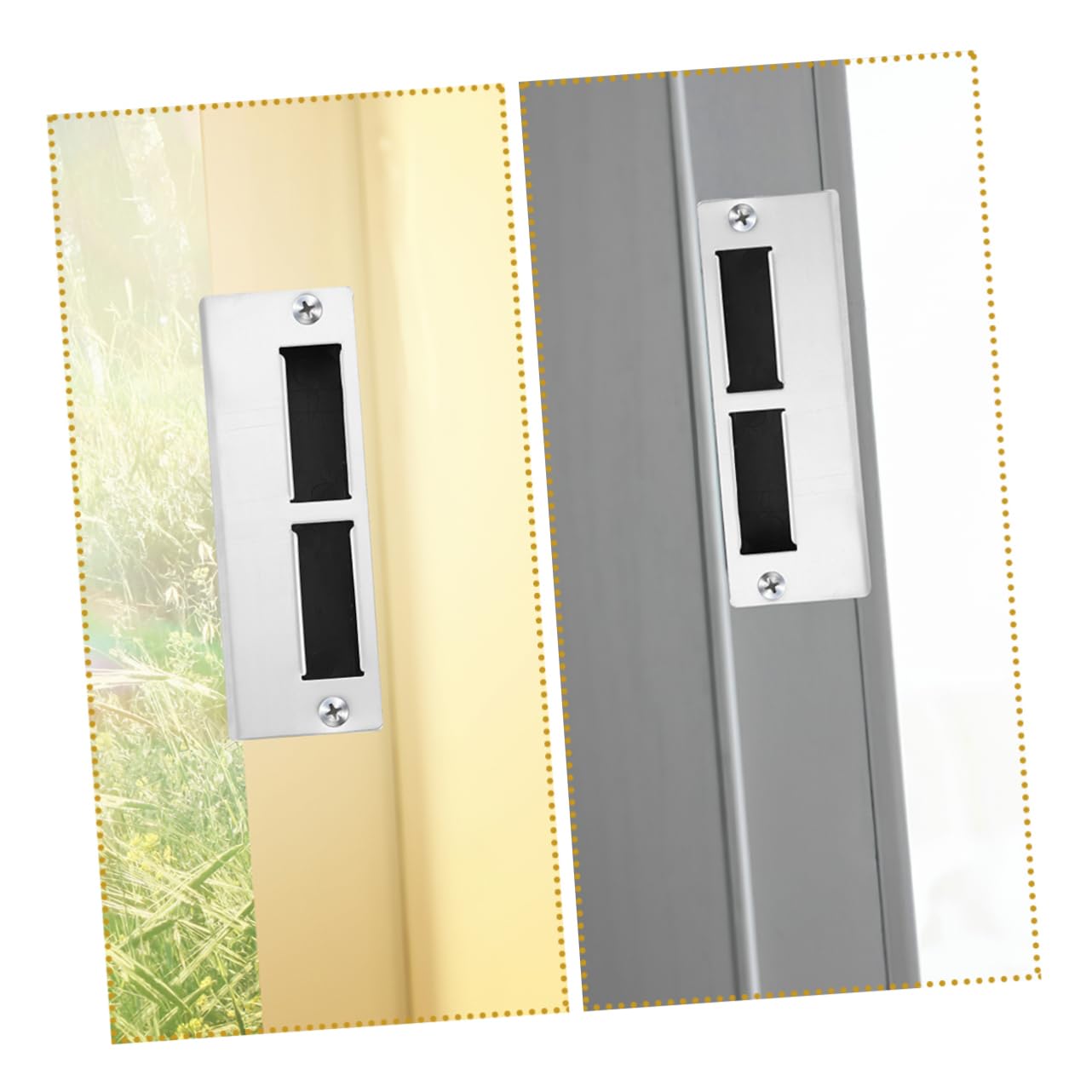 DOITOOL 5 Ensembles Accessoires De Serrure De Porte Protection Porte Protection Portiere Bouton De Porte Garage Remplissage De Gâche De Porte Renfort De Porte Abdos Silver 3 Pièces * 5