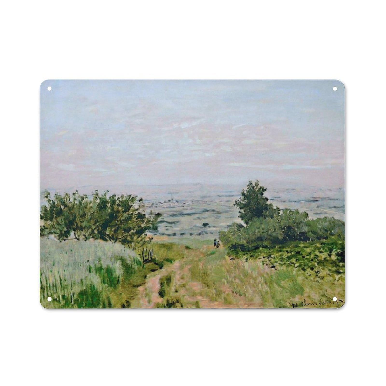 Junmoney Style-21 Plain Of Argenteuil Country Metal Wall Decor 30X40cm, Decorative Tin Sign For Farmhouse Kitchen, Pantry Or Dining Area