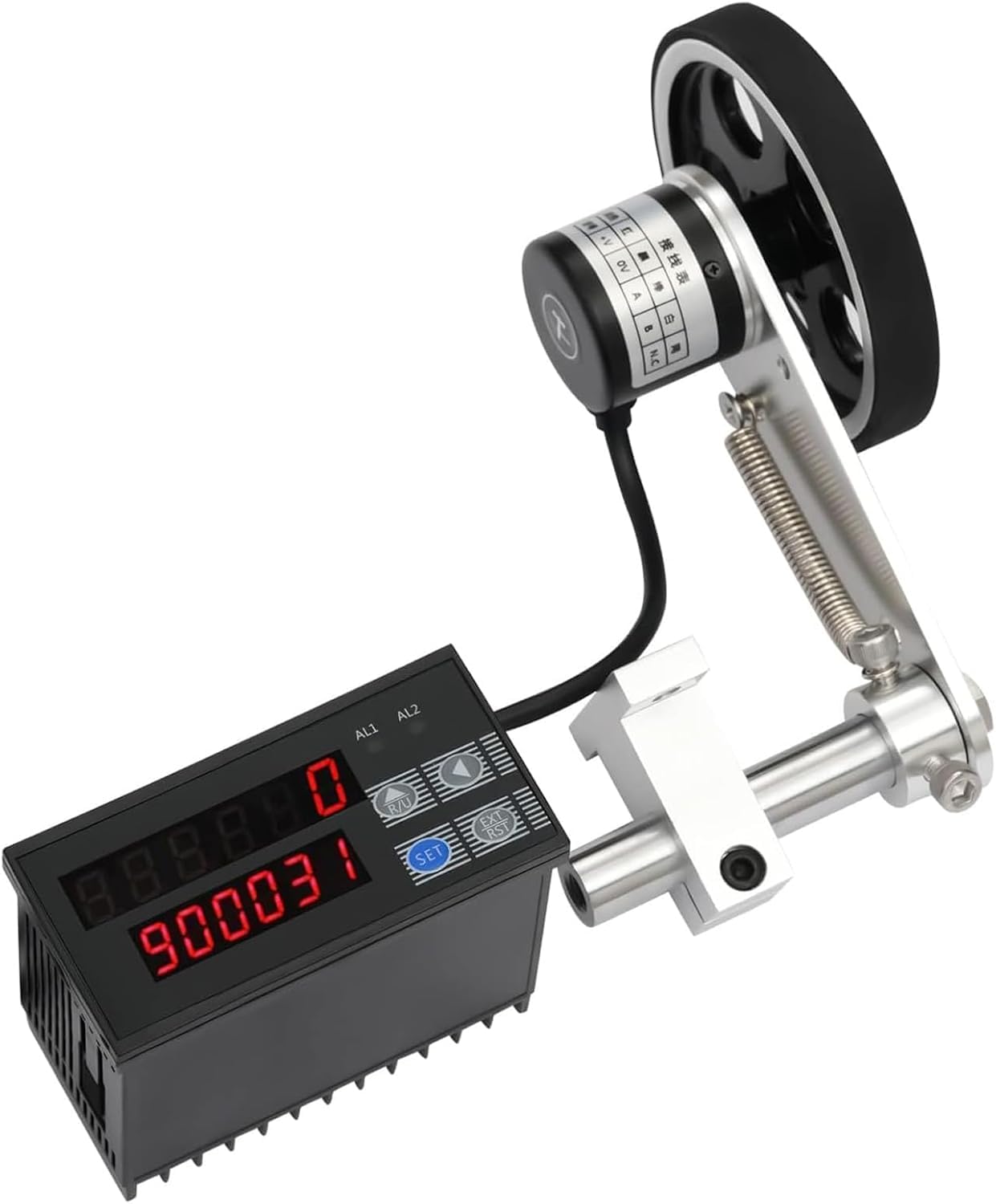 Contador De Longitud con Rueda De Rodillos, Contador De Longitud Digital, Función De Control 0-999999, Función De Memoria.