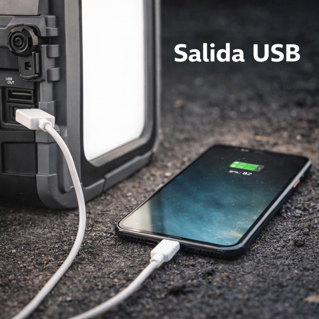 WÜRTH Luz de Trabajo LED Profesional 25W Ergopower Dual, Foco Portátil Recargable 2500 lm, Batería + Cable 3 m, Cargador para Coche 12/24V, USB Powerbank, Ideal para Taller y Obra (25, Vatios)