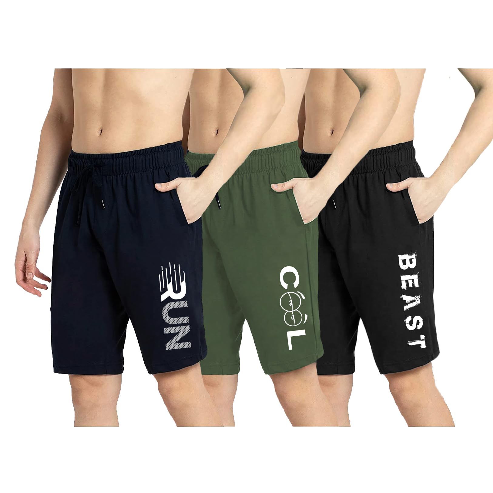 West Gate Clothing Plus Size Men's Regular Fit Shorts Combo (Pack of 3)-picture-39