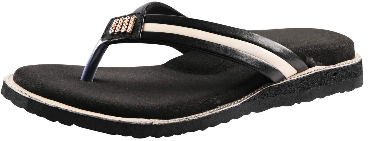 DOCTOR CHOICE� Womens Extra Soft Padding Orthopedic and Diabetic Comfortable Doctor Slipper, MCR and MCP Chappals, Home Slippers For Daily Use (Color Black, Size: 11 UK/IND) (B08TLY2VQ4) Amazon Price History, Amazon Price Tracker