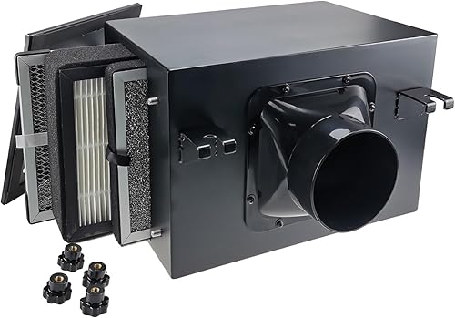 Caja de filtro en línea de entrada de aire fresco de 6 pulgadas con 3 capas de carbón activado por prefiltro y filtro HEPA Sistema HVAC Ventilación