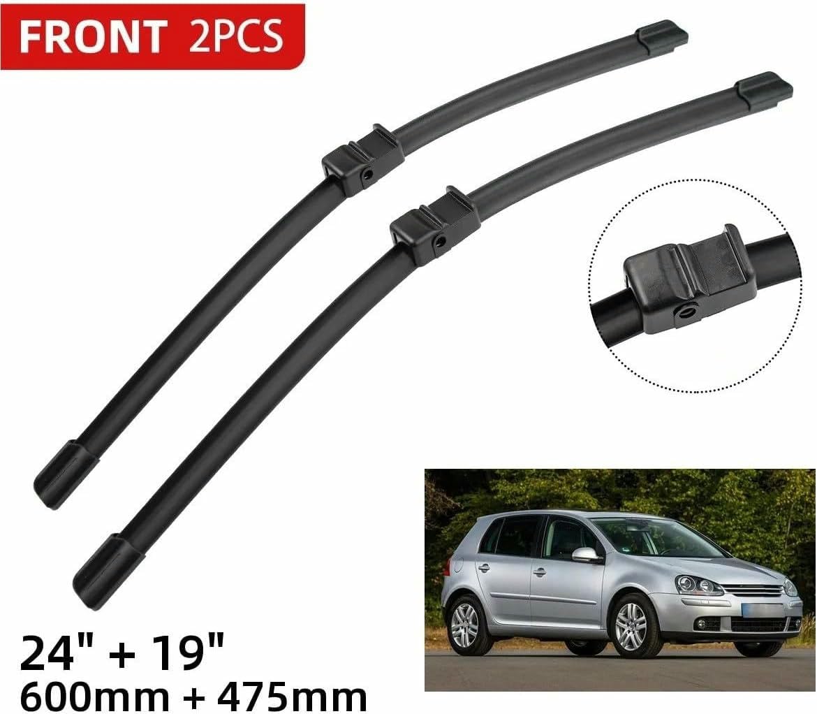 Escobillas limpiaparabrisas para Golf 5 2003-2005 Limpiaparabrisas Delantero Parabrisas Ventana 24 +19 Limpiaparabrisas