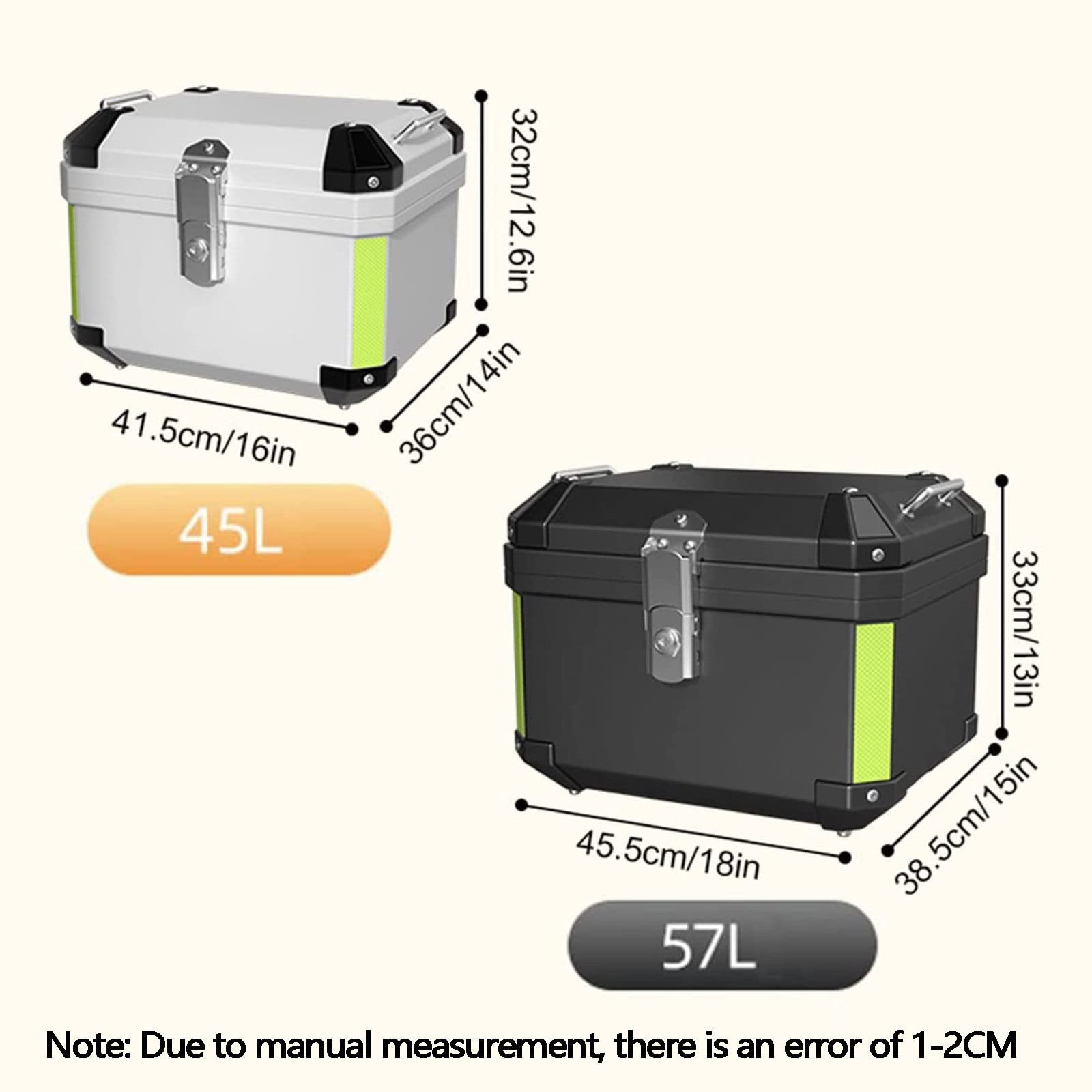 Amazon.co.jp: 45L/57L オートバイトップケース、高耐久ユニバーサル