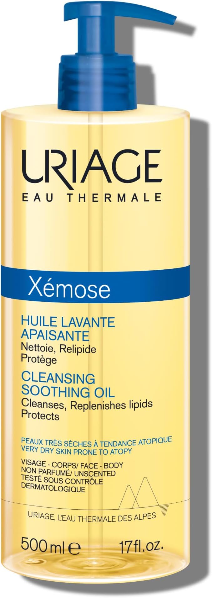 Xémose Face & Body Wash For Very Dry Skin, Soothes For Long-Lasting Comfort, Mild Foaming Nourishing Gel-In-Oil, Fragrance & Soap-Free, Physiological Ph
