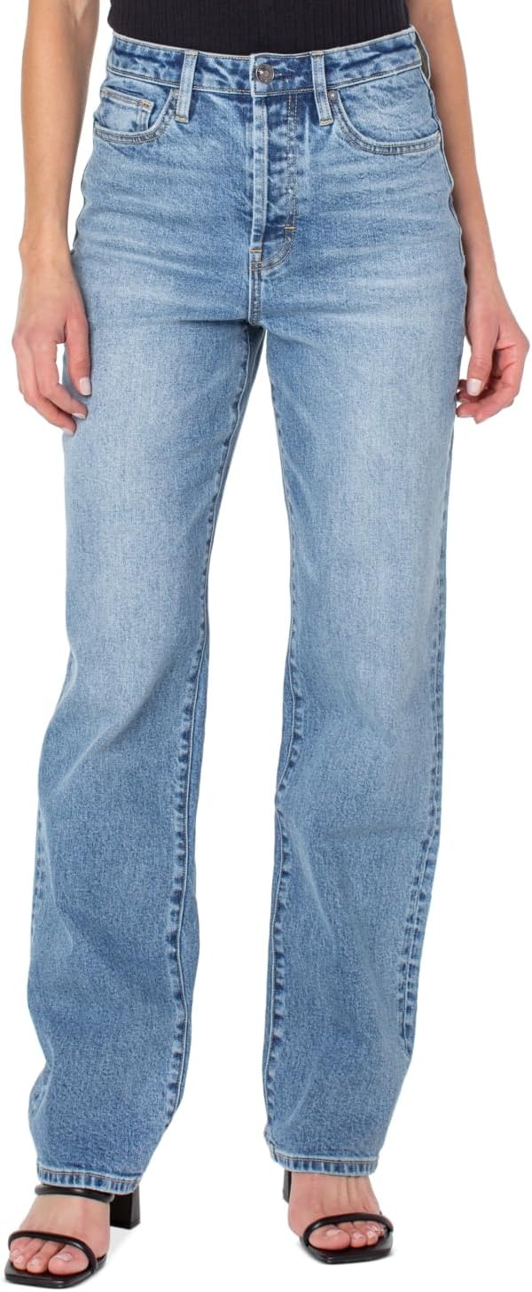 Earnest Sewn Womens Denim Light Wash Straight Leg Jeans