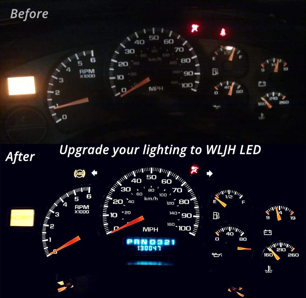 WLJH White Instrument Panel Dash Cluster Gauge Indicator Led Light Kit Fits 1992-2000 Honda Civic EG EX EK EJ SRS DX LX SI HX Civic Del Sol, Pack Of 23