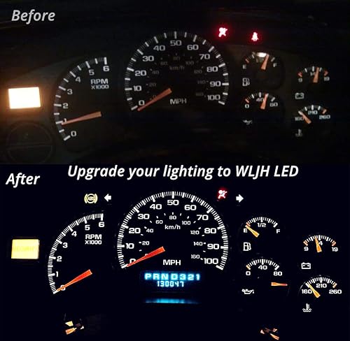 Miniatura 6 de WLJH - Juego de 6 luces LED T10 194 LED de repuesto para panel de instrumentos, de 12 pulgada, con conector giratorio PC194, PC160, PC161, PC195,