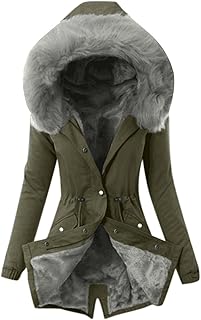 Women's Winter Thicken Puffer Coat Warm Fleece Lined...