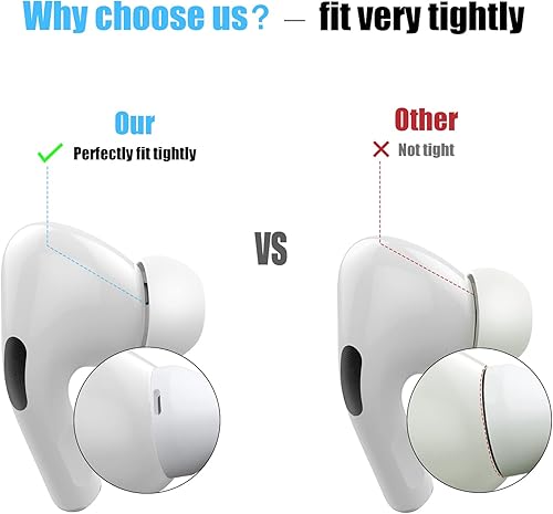 Miniatura 4 de 3 pares Almohadillas de repuesto para AirPods Pro y AirPods Pro de 2 generación con orificio de reducción de ruido, kit de limpieza 3 en 1 para