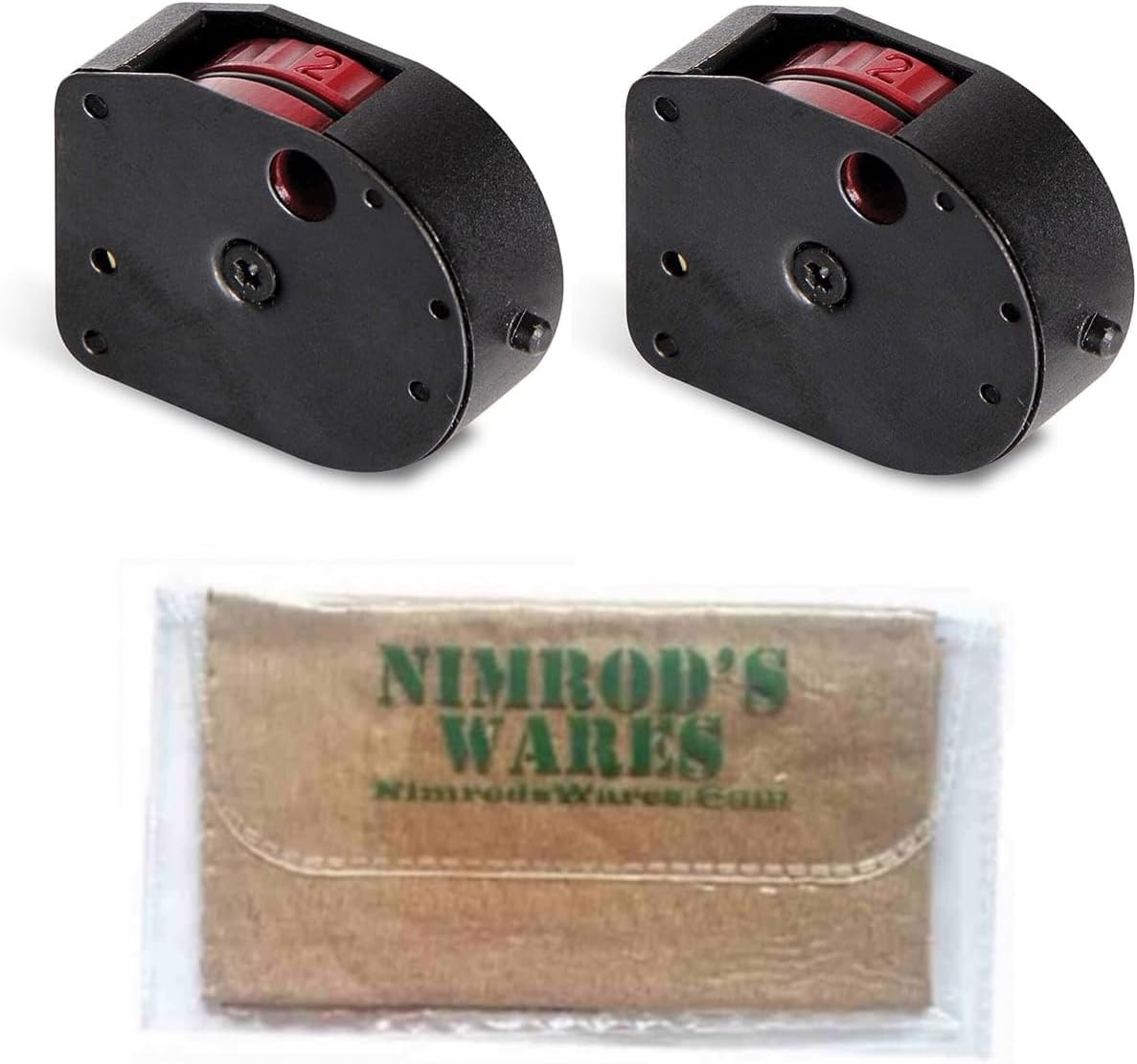 Nimrod's Wares 2-Pack Gamo Urban PCP Coyote Whisper Fusion .22 10-Round Air Gun Magazine 621259254 Bundle with Microfiber Cloth