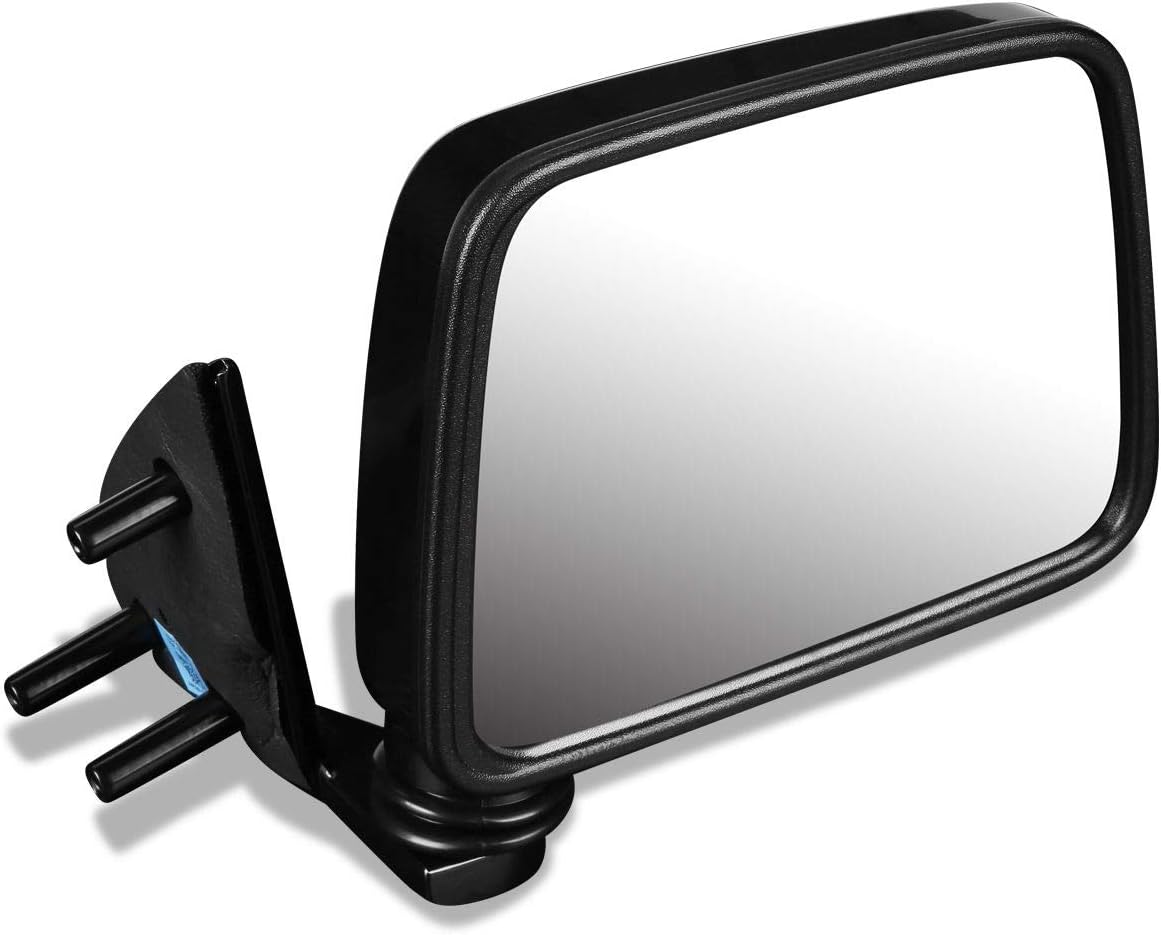 DNA Motoring OEM-MR-NI1321109 Factory Style Manual Right Side Door Mirror Compatible with 86 Nissan 720/86-94 D21 Pickup / 95-97 Pickup