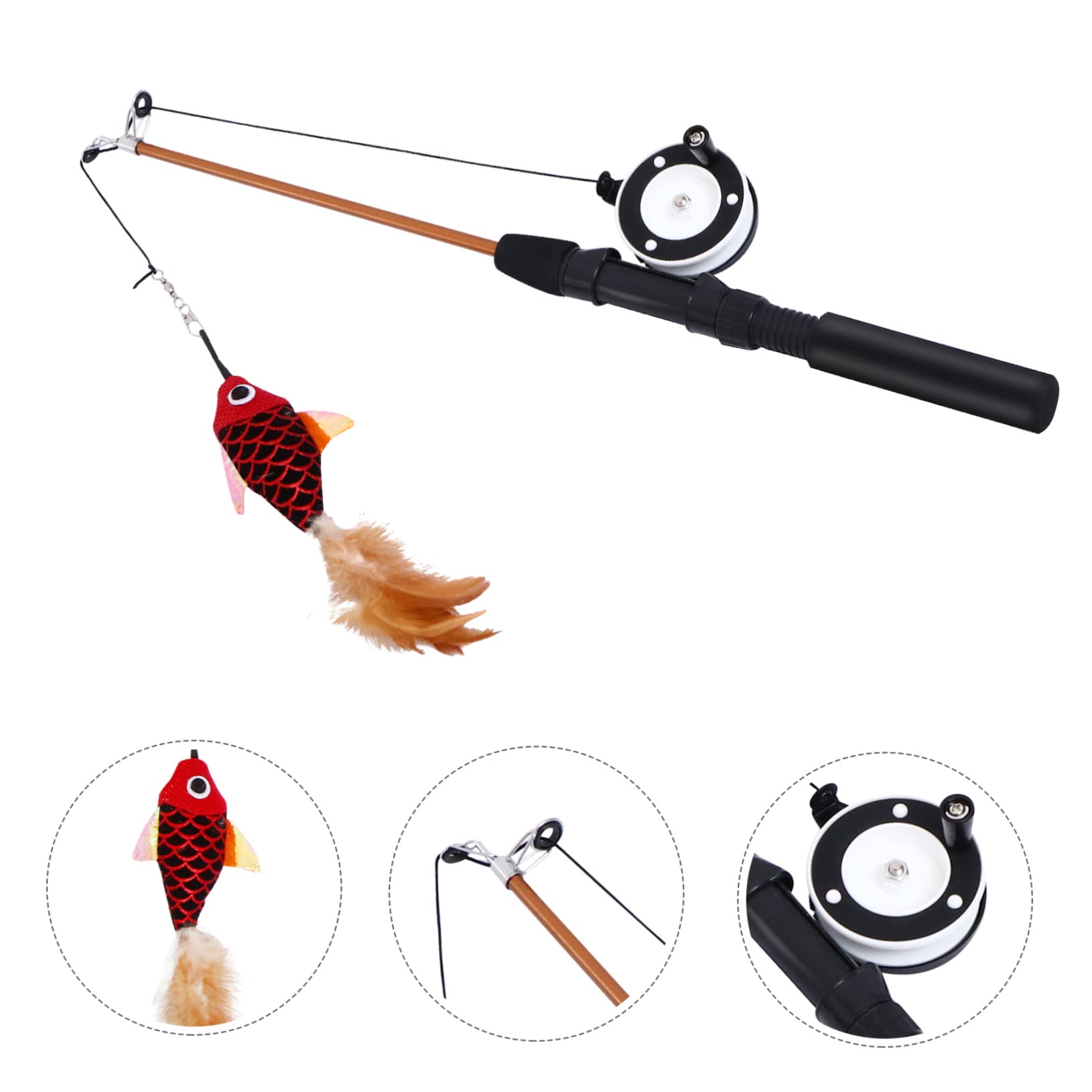 Interaktives Katzenspielzeug, Katzenminze-Stick, Fisch-Katzenspielzeug(Red)
