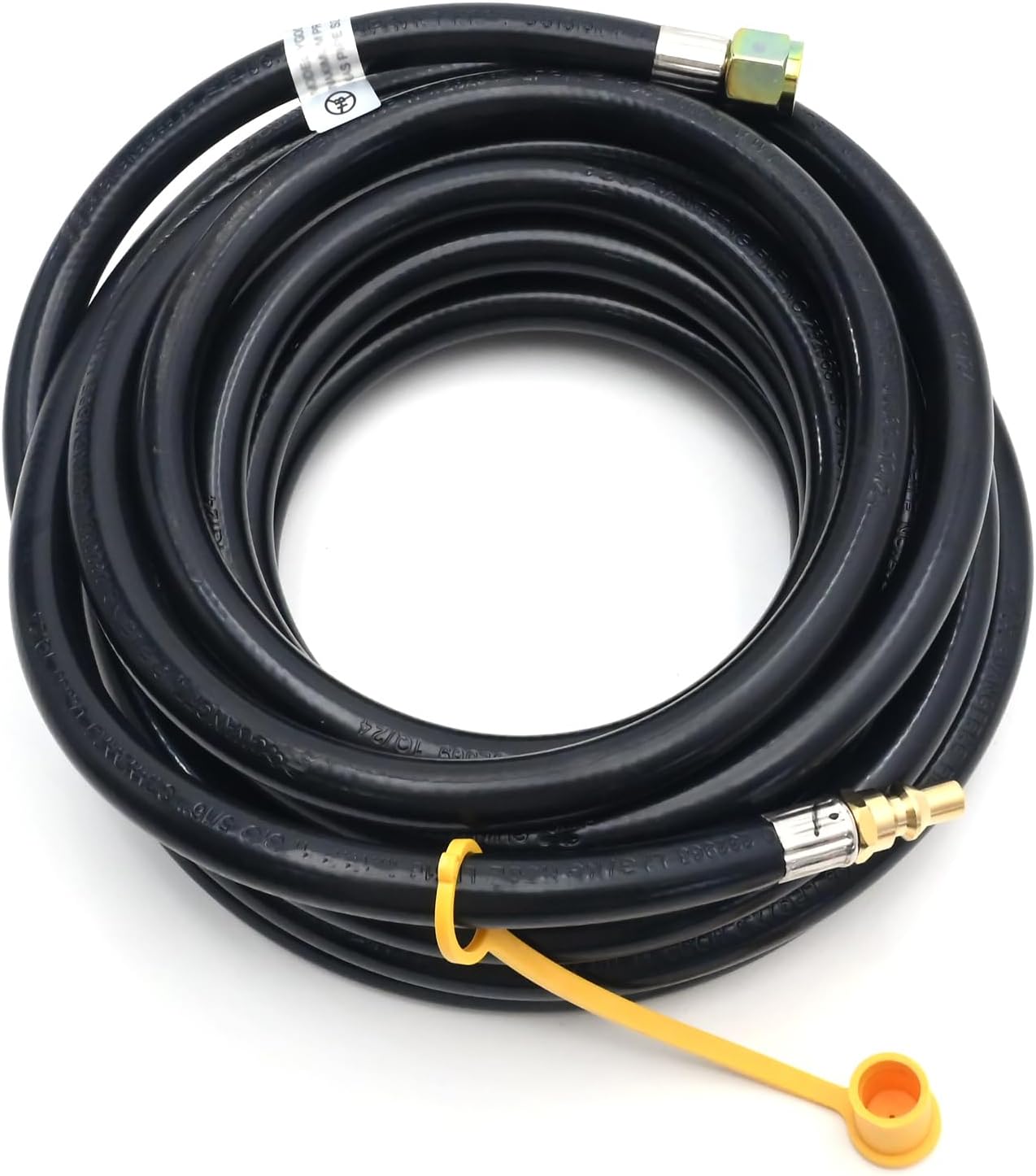 24 Feet Propane Quick Connect Hose, 1/4" Male Quick-Disconnect Plug & 3/8" Female Flare Swivel Connection, for Connecting Stoves Grills Fire Pits Propane Heaters