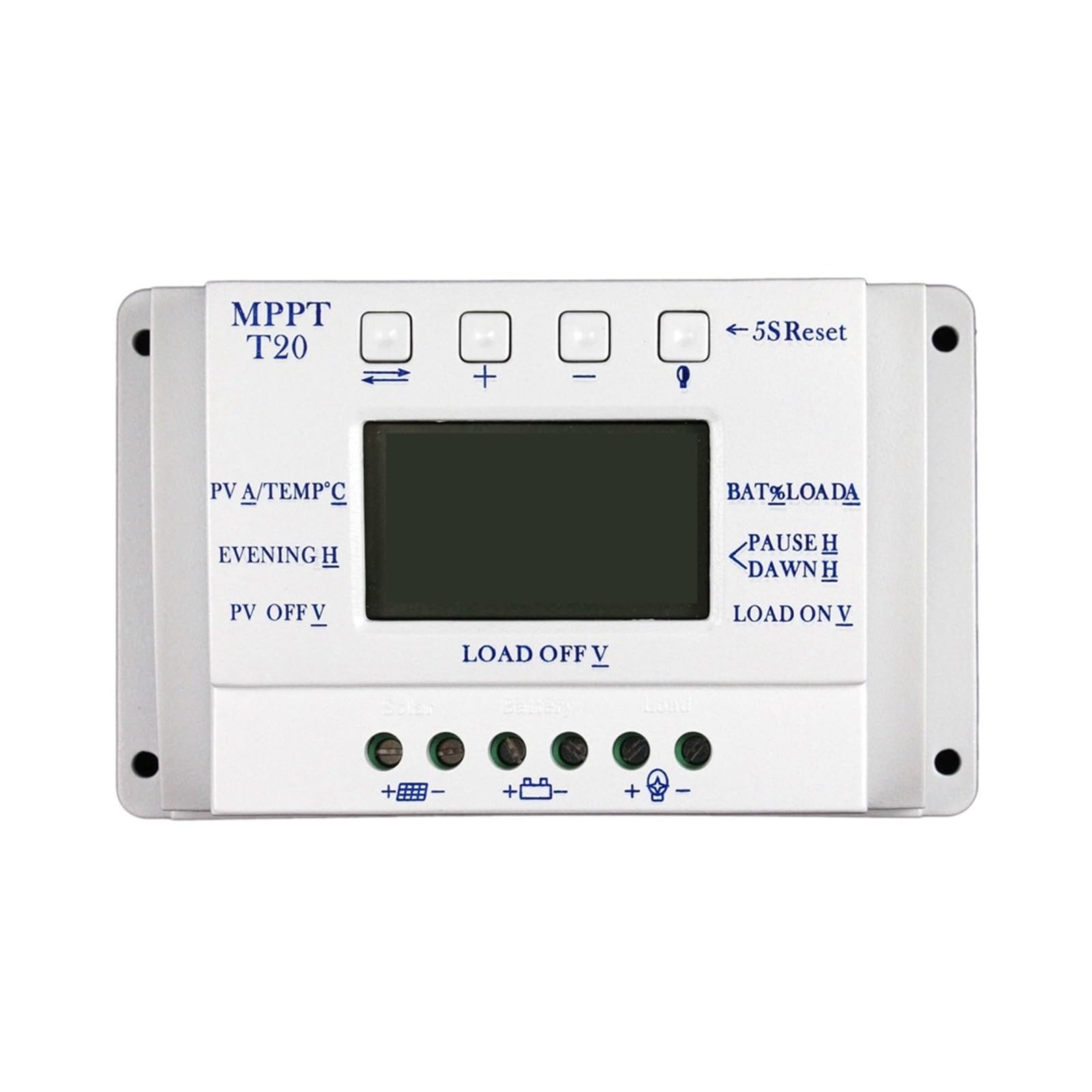 Régulateur De Batterie Panneau Solaire, Écran LCD 20A MPPT 12V/24V, Contrôleur Charge For Système D'éclairage, Lumière Et Contrôle Minuterie