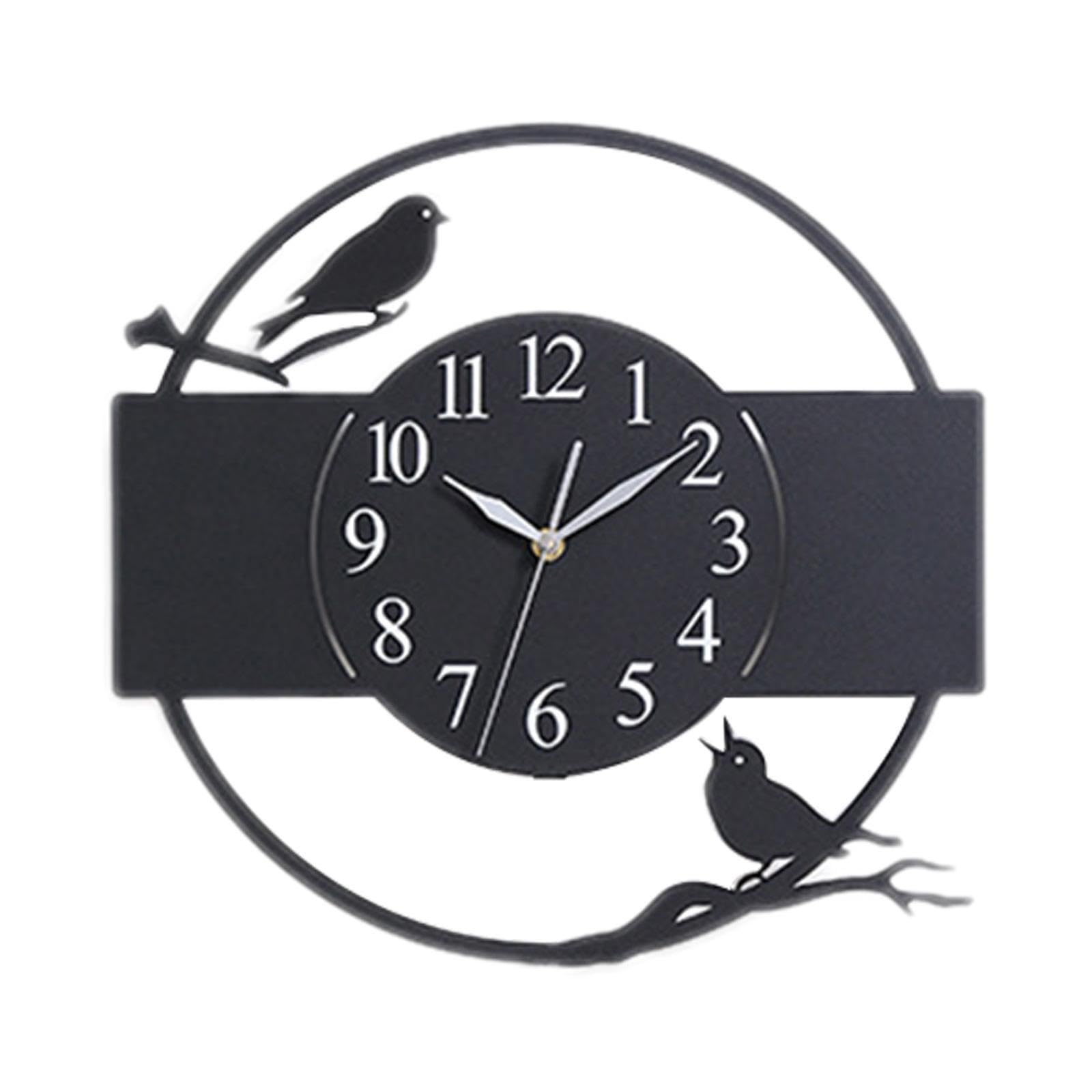 Horloge murale carême moderne et montre suspendue noire