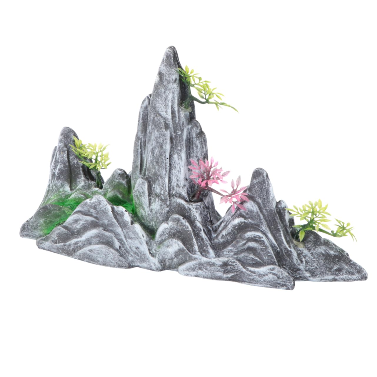 INOOMP Decorazione per Acquario in Resina Roccia Montagna Artificiale Elegante e Adatta per Pesci in Ambiente d'Acqua Dolce e Salata, Offre Rifugio Sicuro Colore Casuale