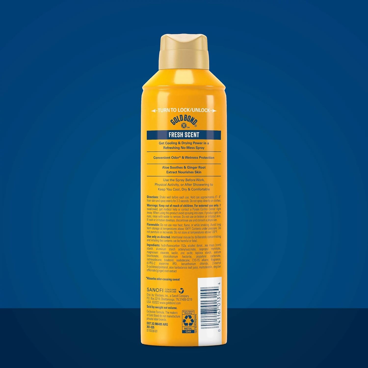 Gold Bond No Mess Fresh Scent Vücut Spreyi 198GR