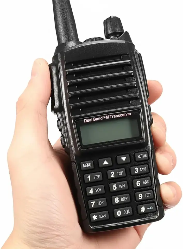 Rádio Comunicador Walkie Talkie Dual Band Profissional IP67 Alcance 10km com Fone de Ouvido Bateria Removível Longa Duração (1)