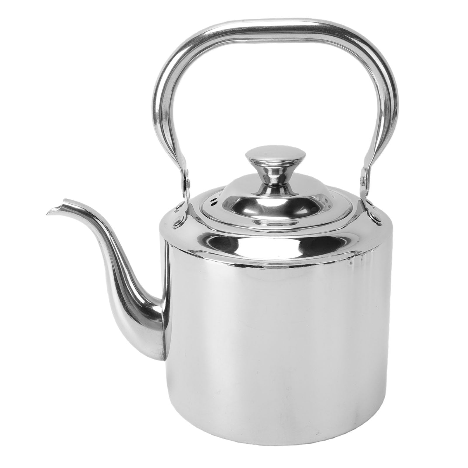 Greensen Bollitore per tè da Piano Cottura, Teiera a Collo di Cigno in Acciaio Inossidabile 304 con Infusore Rimovibile, Manico Ergonomico Cool Touch, per Versare Sopra la Preparazione del tè Al (2L)