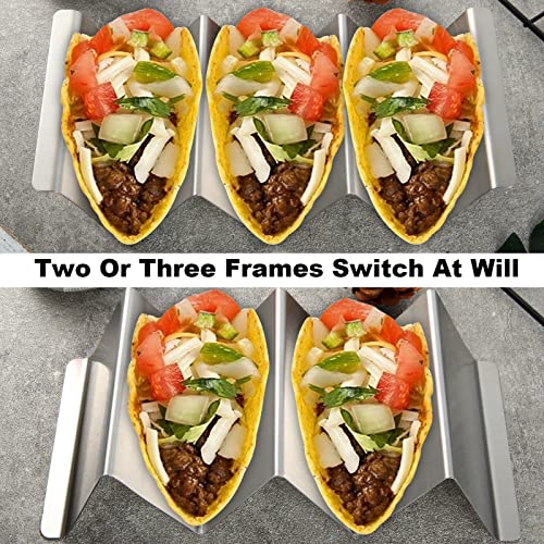 GOYADA 6 Pcs Stainless Steel Taco Holder, Wave Taco Holder Stand Safe for Dishwasher and Oven, Taco Rack Trays for Home Mexican Restaurant Kitchen Cafe Taqueria - Image 4