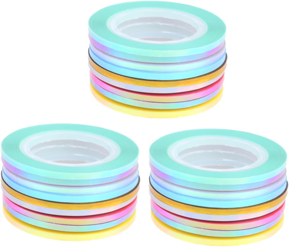 27pcs Striping Tape for Nail Art Self-Adhesive Decorative Stickers Each for Manicure Designs and Nail Decorations