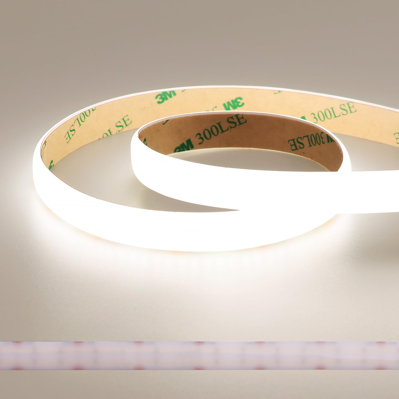 JOYLIT 24V Doppelreihe COB LED Strip Diffusion 5M Wasserfest Neutralweiß 4000K 560LEDs/M ohne Punkte 10250LM Superhell, CE UL PRO CRI 92+ 12MM 24W/M Dimmbar LED Streifen für Commercial, Home, Decke | CE UL, CRI 92+, 560 LEDs/m, Naturweiß, 12 mm, punktlos,