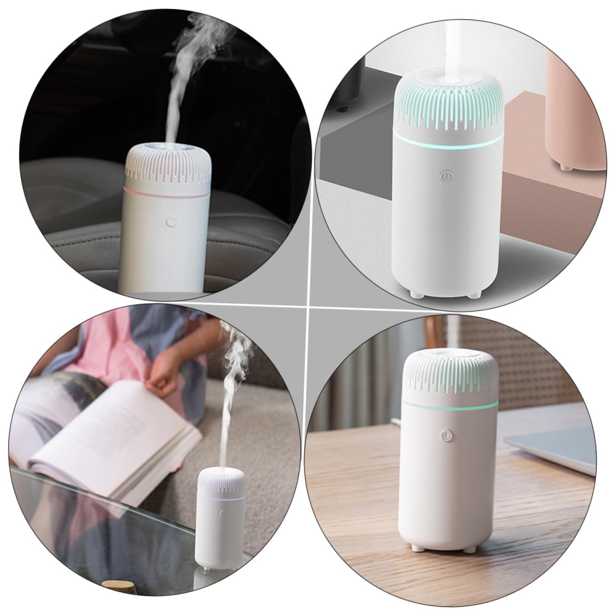 BESPORTBLE Difusor de Aroma para Coche Mini Ultrasónico Humidificador Portátil de Aceites Esenciales con Diseño Compacto para Ambiente Relajante y Uso Hogar y Vehículo