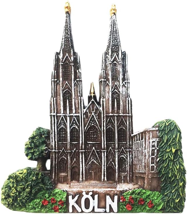 Wedare Magnet Souvenir Germany 3D Cologne Cathedral Fridge Gift,Handmade Home & Kitchen Decoration Cologne Refrigerator Collection
