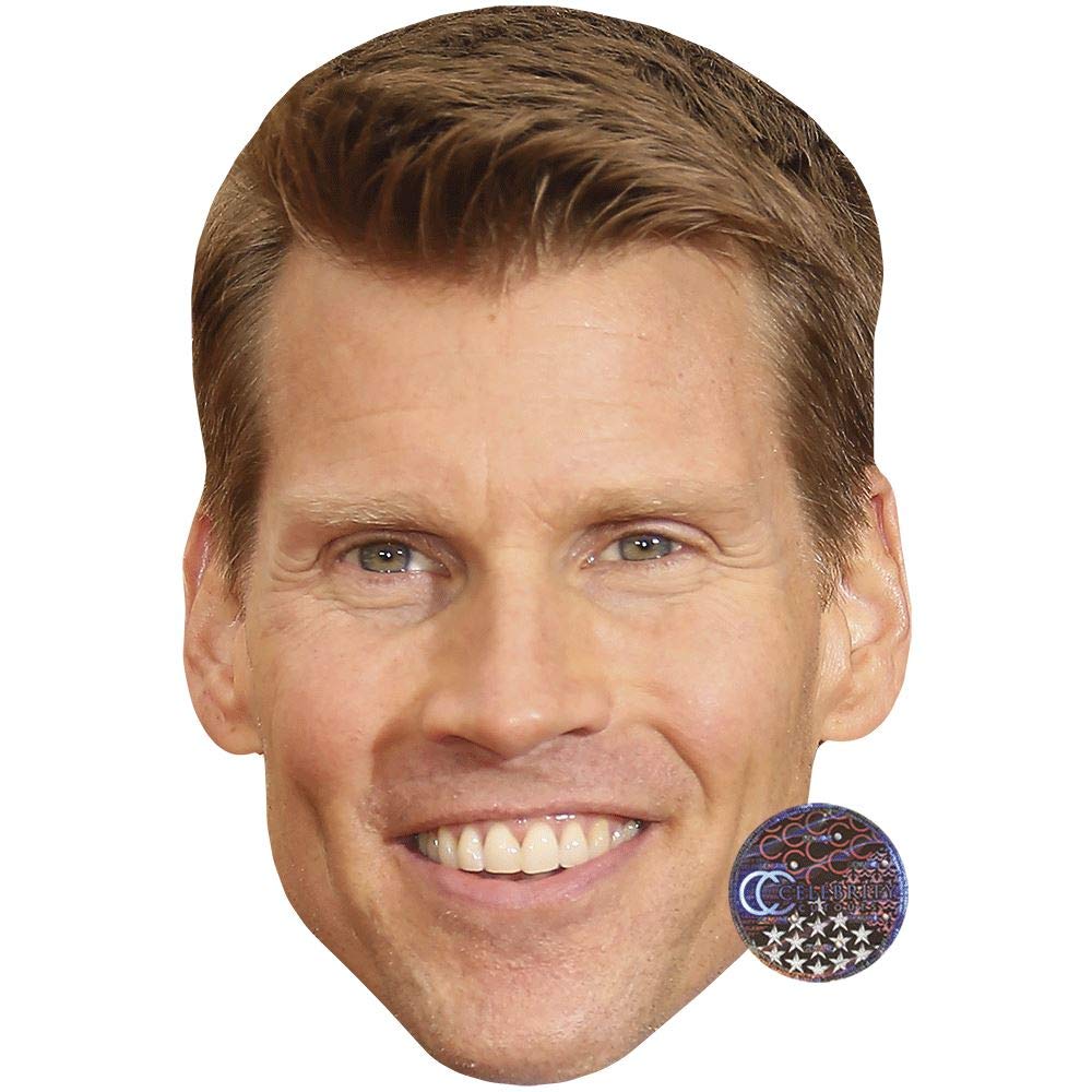 Celebrity Cutouts Lifelike Scott Hanson (Smile) Celebrity Mask, Flat Card Face, Fancy Dress Mask