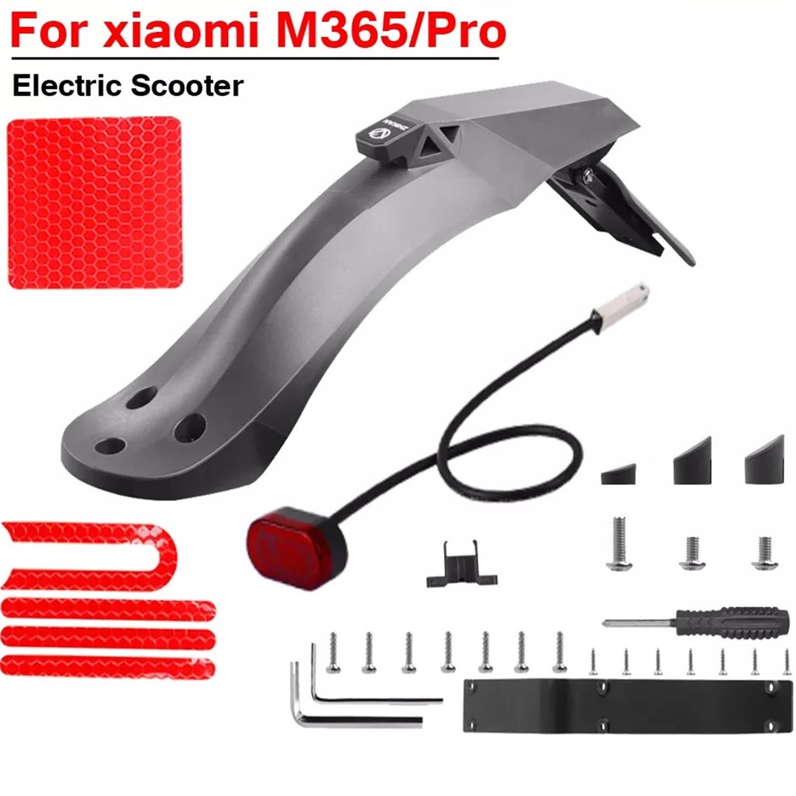 Guardabarros Trasero for Patinete eléctrico, Soporte de luz Trasera, Accesorios for Patinete, Guardabarros Trasero Modificado, for Xiaomi, M365 Pro 1S Guardabarros para Scooter (Size : Plum)