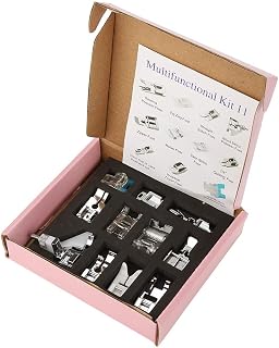11 Multifunctional Sewing Machine Parts Set Accessory Kit for Sewing Machine with Press Foot (11-piece Pink Box Set)