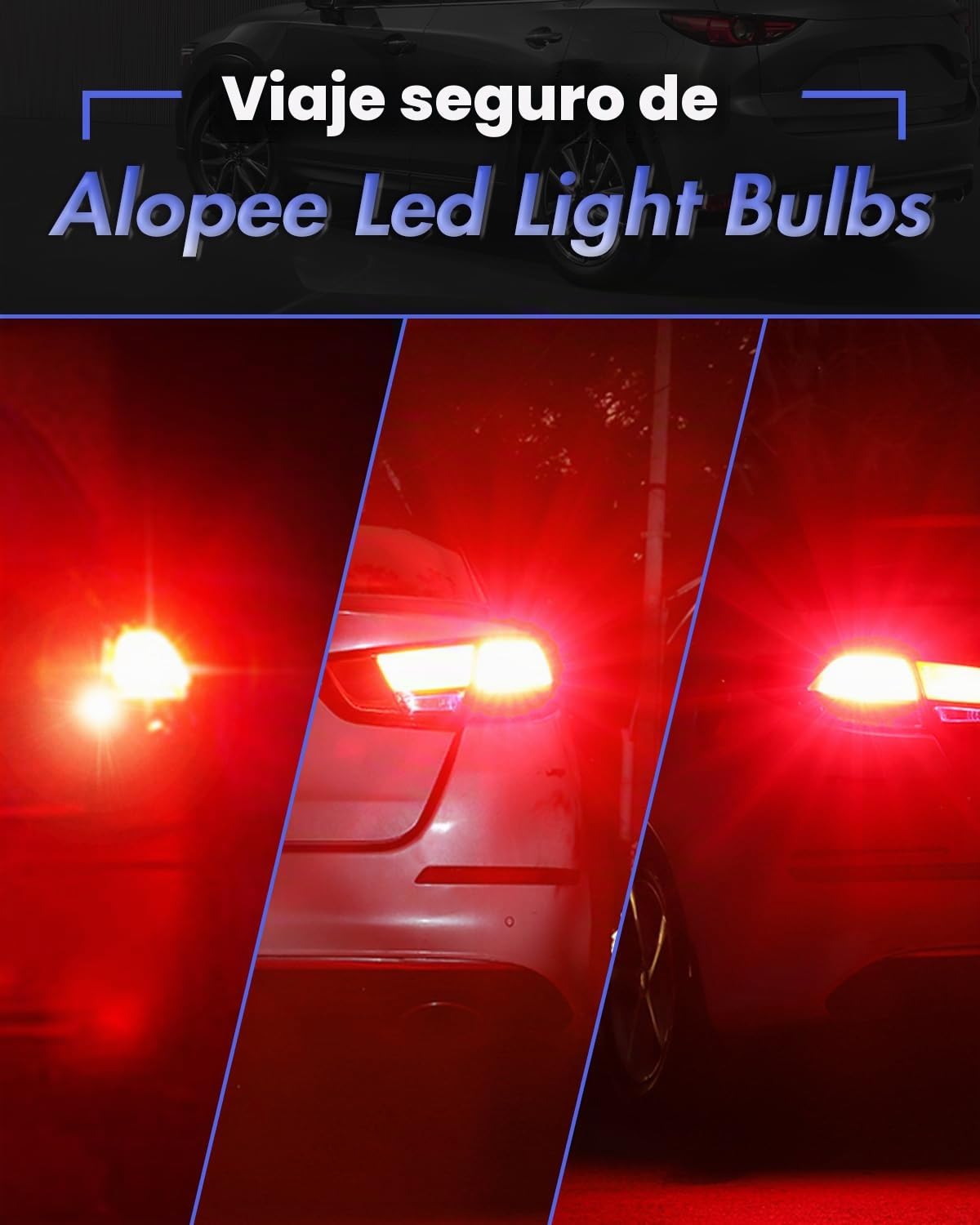 Alopee Paquete de 2 Bombillas P21/5W Led Rojo 12V Bombilla 1157 Doble Contacto para Luz de Posición y Luz de Freno, Compatible con Chips 1157 BAY15D 1016 1034 7528, 39SMD 3014 | Paquete de 2 bombillas LED de 12 V con chipset 3014 para 2057 2357 7528 bombi