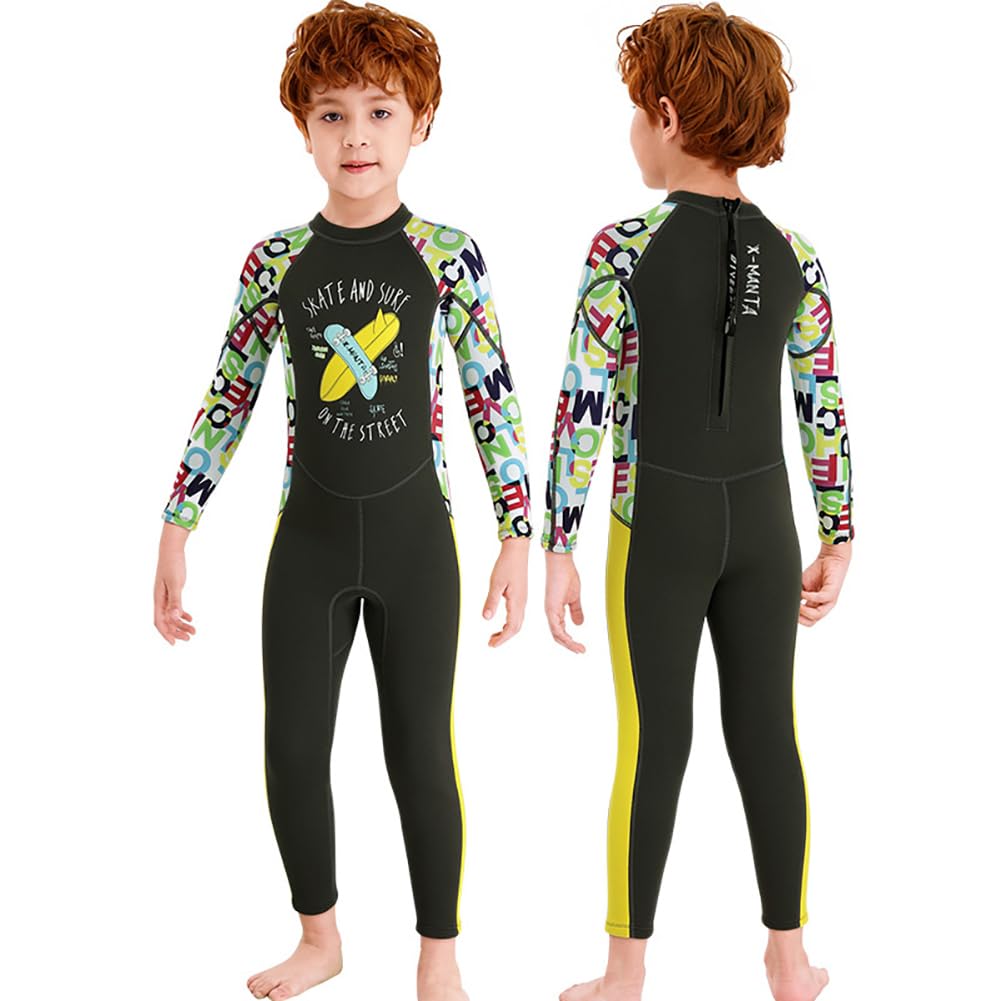 Traje De Neopreno De 2,5 Mm UPF 50+ con Cremallera En La Espalda, para Niños Y Niñas Pequeños, para Mantenerse Calientes Nadando Y Surfeando