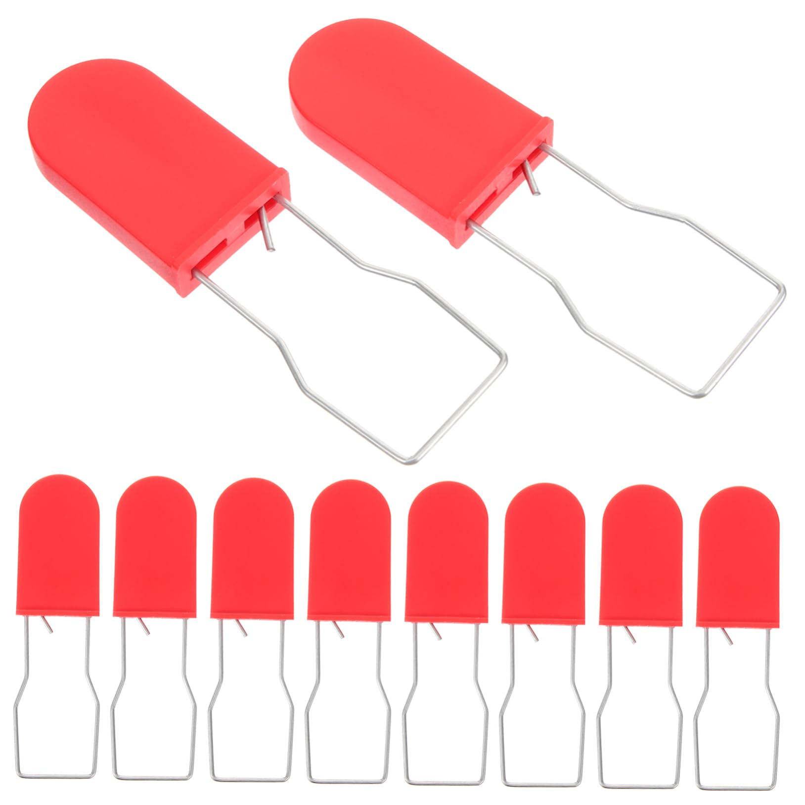 PartyKindom Anti-Tamper Seals 50pcs Plastic Wire Padlock Seals for Security Locks Red
