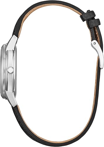 Miniatura 2 de CITIZEN Reloj clásico Eco-Drive con correa de cuero para mujer con fecha de 3 manecillas