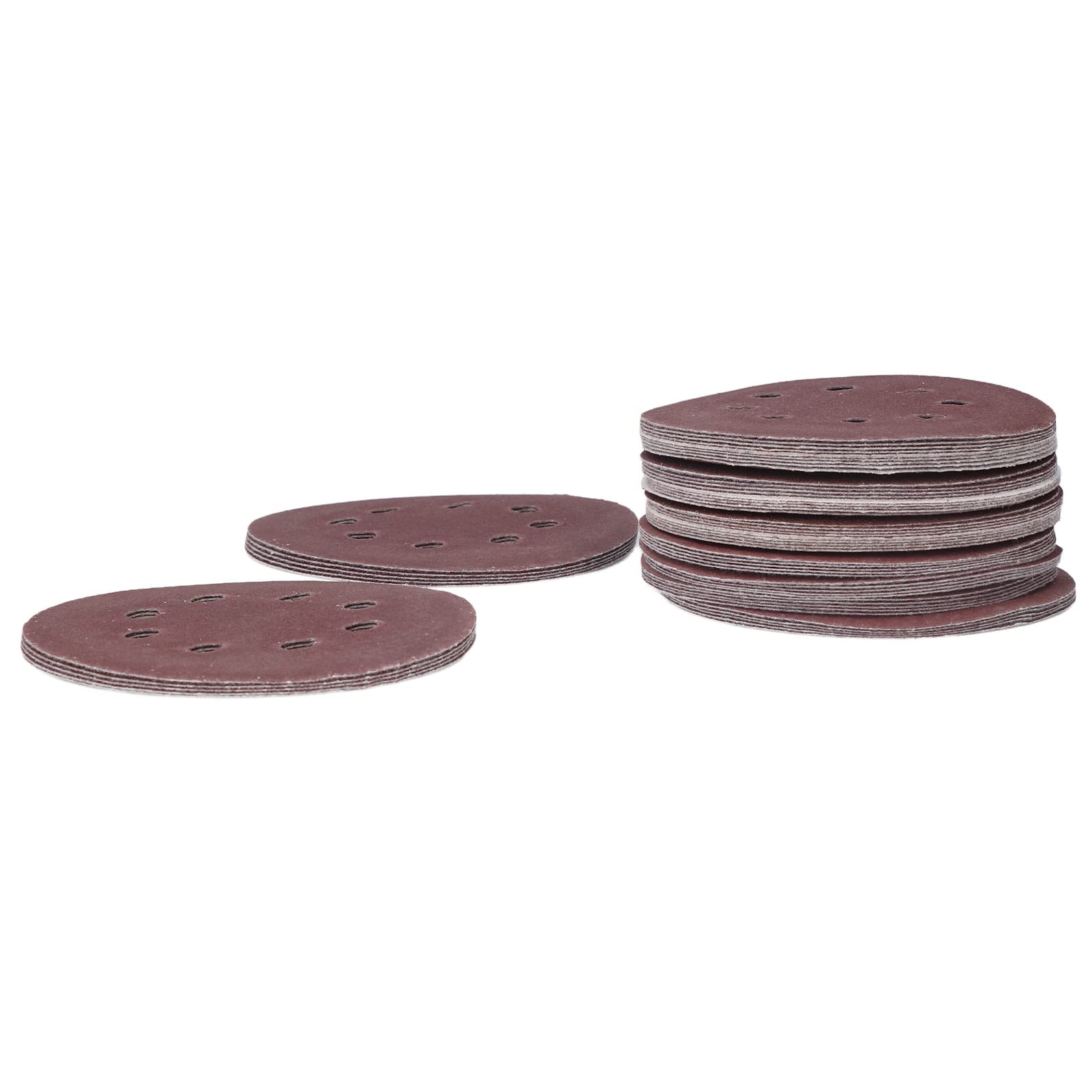 125 pezzi 8 fori carta vetrata rotonda gancio loop dischi abrasivi carburo di silicio lucidatura metallo legno 5 pollici