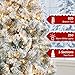 Yaheetech 6ft Snow Flocked Pre-lit Christmas Tree with 250 Warm White Lights, 820 Lush Branch Tips & Quick-Assembly Hinged Design, Full Artificial Xmas Tree for Winter Holiday Décor, Green & White