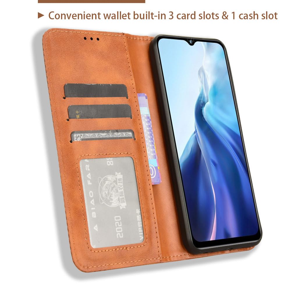 MOJIA Cover Per Oukitel C35 / C36 - Custodia Portafoglio Con Supporto E Blocco RFID - Colore Viola - 5