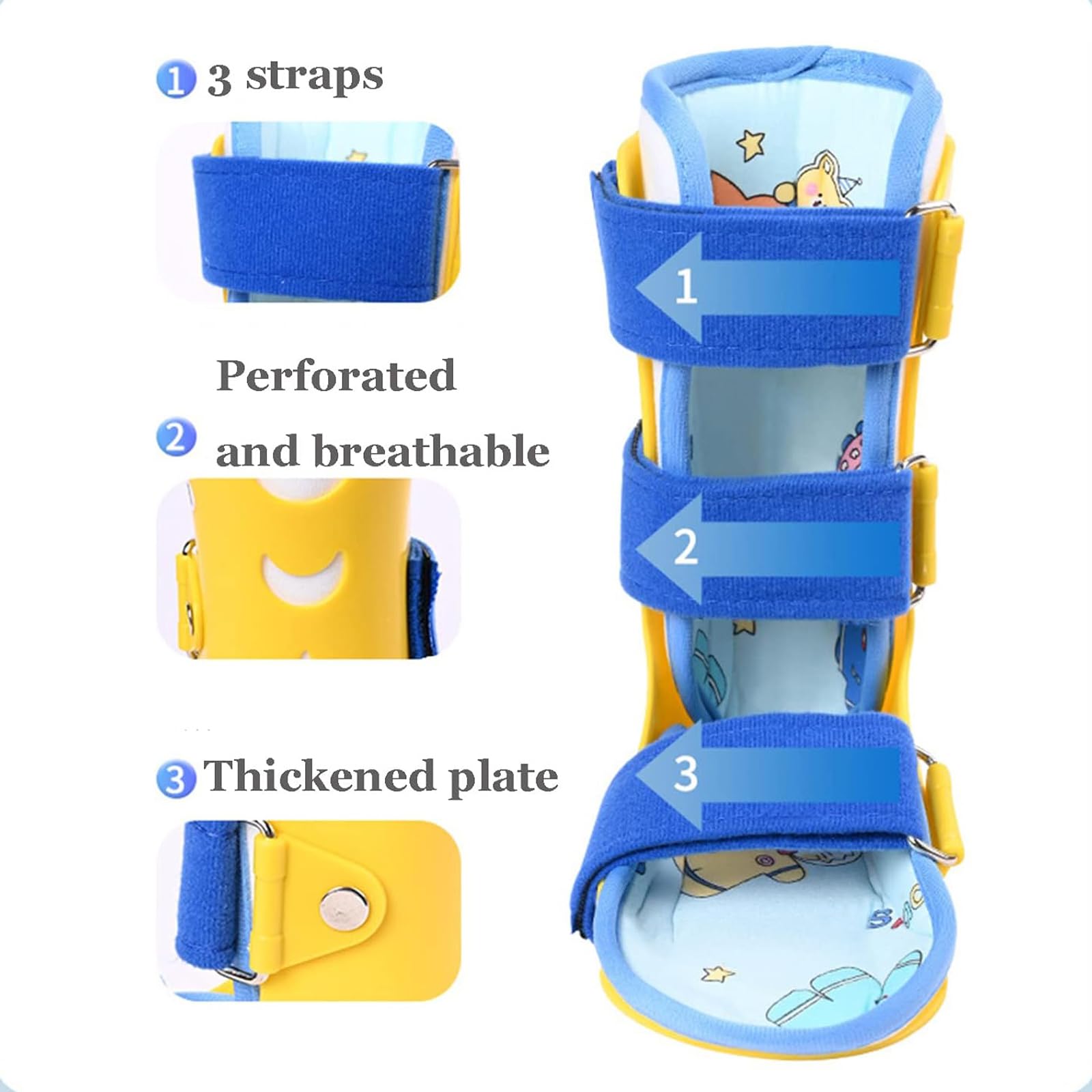 Férula for pie, tobillera, soporte nocturno for niños pequeños(Left,M)
