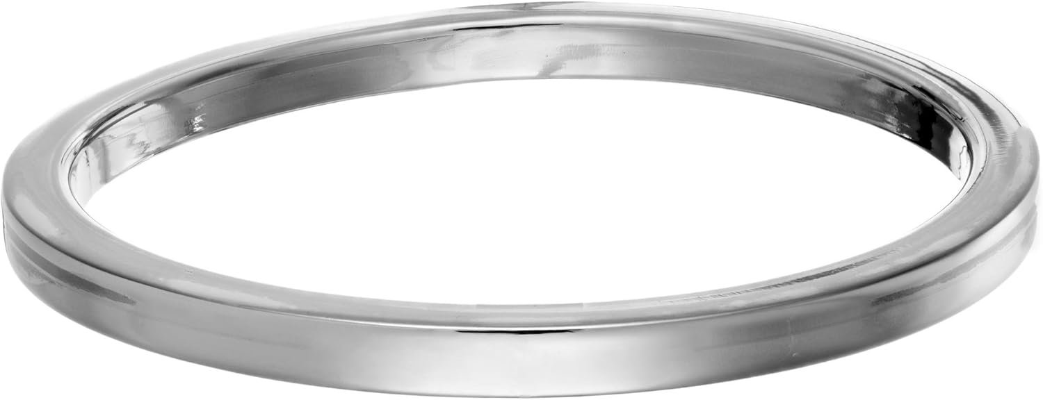 Silverly 6mm Square Tube Bangle in 925 Silver - Chunky Sterling Silver Bracelet for Women - Elegant Plain Round Closed Bangle - Classic Bracelets for Everyday Wear - Minimalist Modern Jewelry Gift