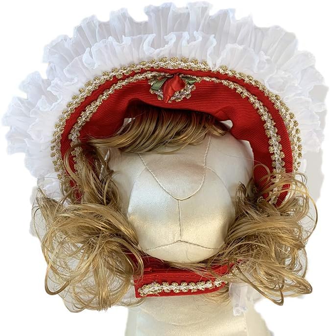 Cat Clothes Shop, Cat Pudding, Cat Pudding, Small Dog Clothes, Cosplay, Pet Clothes, Commemorative Photography, Versailles Series, Princess Hat, Blonde, Princess Margaret Chama Bonnet, Red, Size M