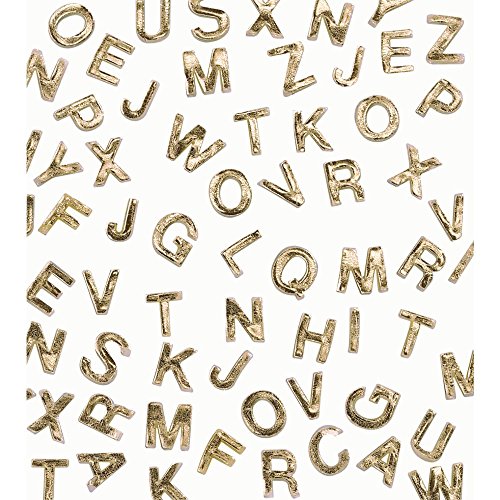 RAYHER Wax Letters '3123306 9 mm Diameter – Individually Packed 2-Piece – N Gold