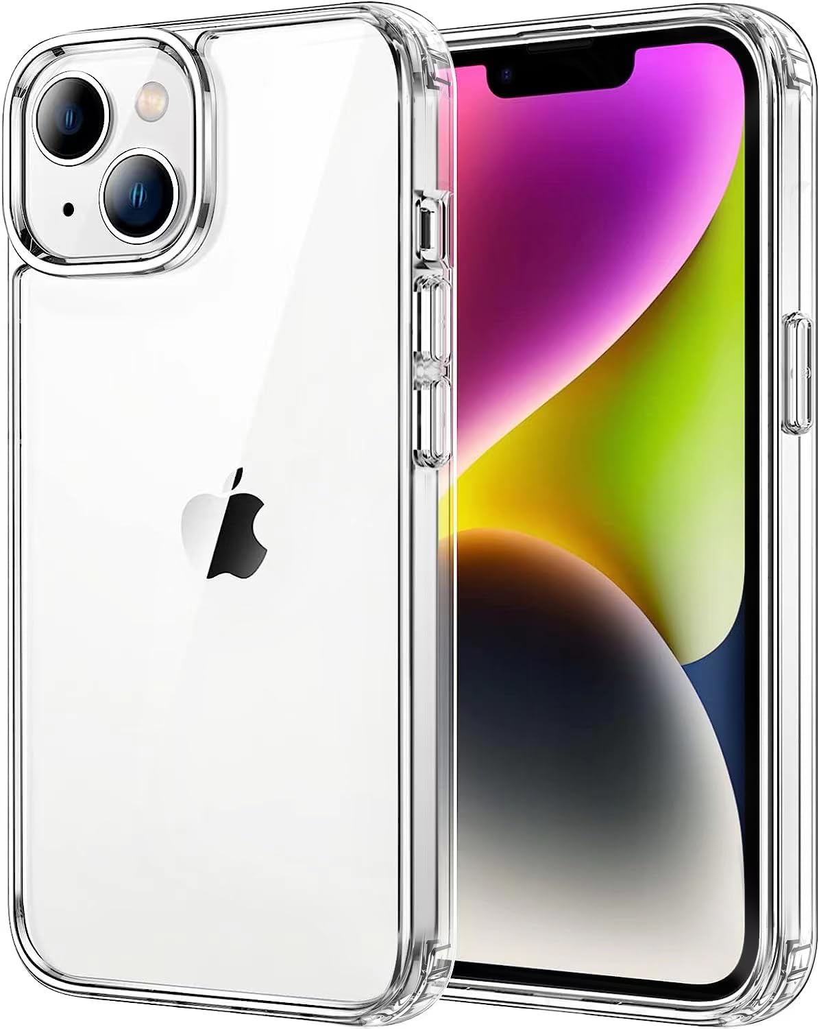 tigratigro Cover per iPhone 13 6.1 Pollici, Anti Ingiallimento,Custodia con Assorbimento degli Urti e Anti-Graffio,Struttura Protettiva Antiscivolo, Classico Stile Cover Trasparente