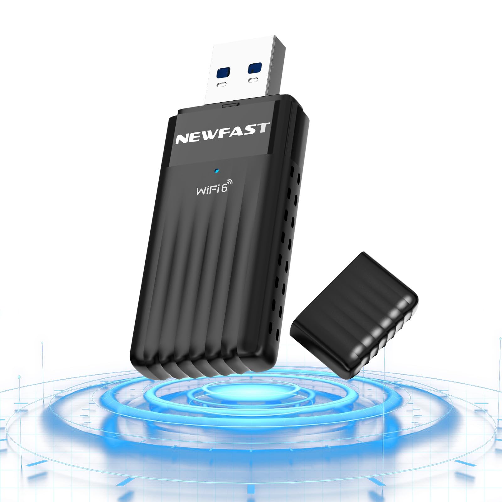NEWFAST Clé WiFi USB AC1300 Mbps Double Bande – Nano Adaptateur 5GHz/2.4GHz MU-MIMO USB 3.0 Windows & Mac