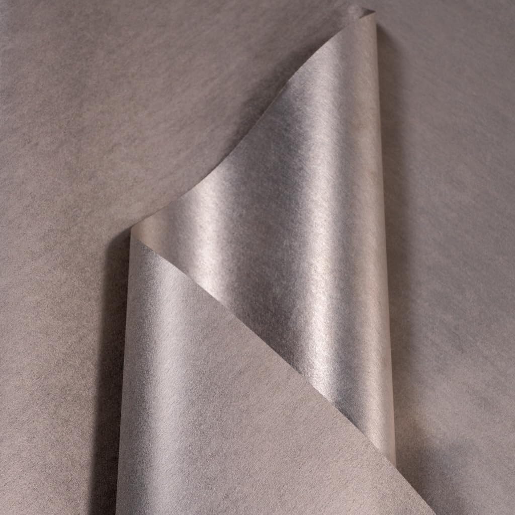 Mission Darkness TitanRF TechFusion Faraday Fabric (65um) 44" W x 36" L // Conductive Nickel Copper Polyester Non-Woven Material Blocks RF Signals WiFi Cell Bluetooth RFID EMF (Silver Color)