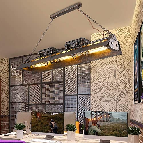 Lustre en fer forgé réglable pour corriger l'éclairage du salon