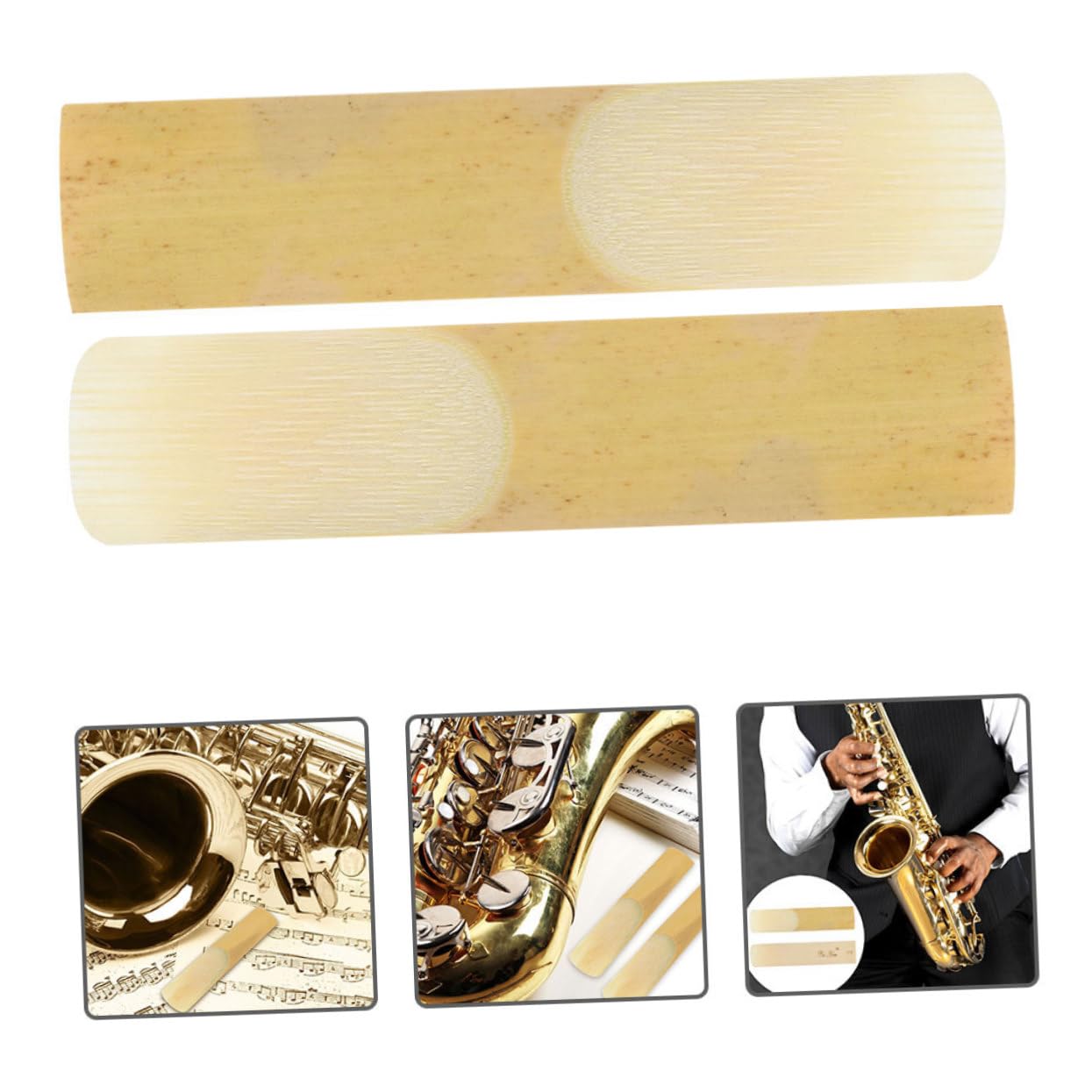 HEMOTON 60 Pz Ancia Per Sassofono Parti Di Strumenti Ance Sax Tenore Accessori Per Strumenti Musicali Parte Del Sassofono Ance Per Tenore Kit Ance Sax 2.5 Yellow Canna