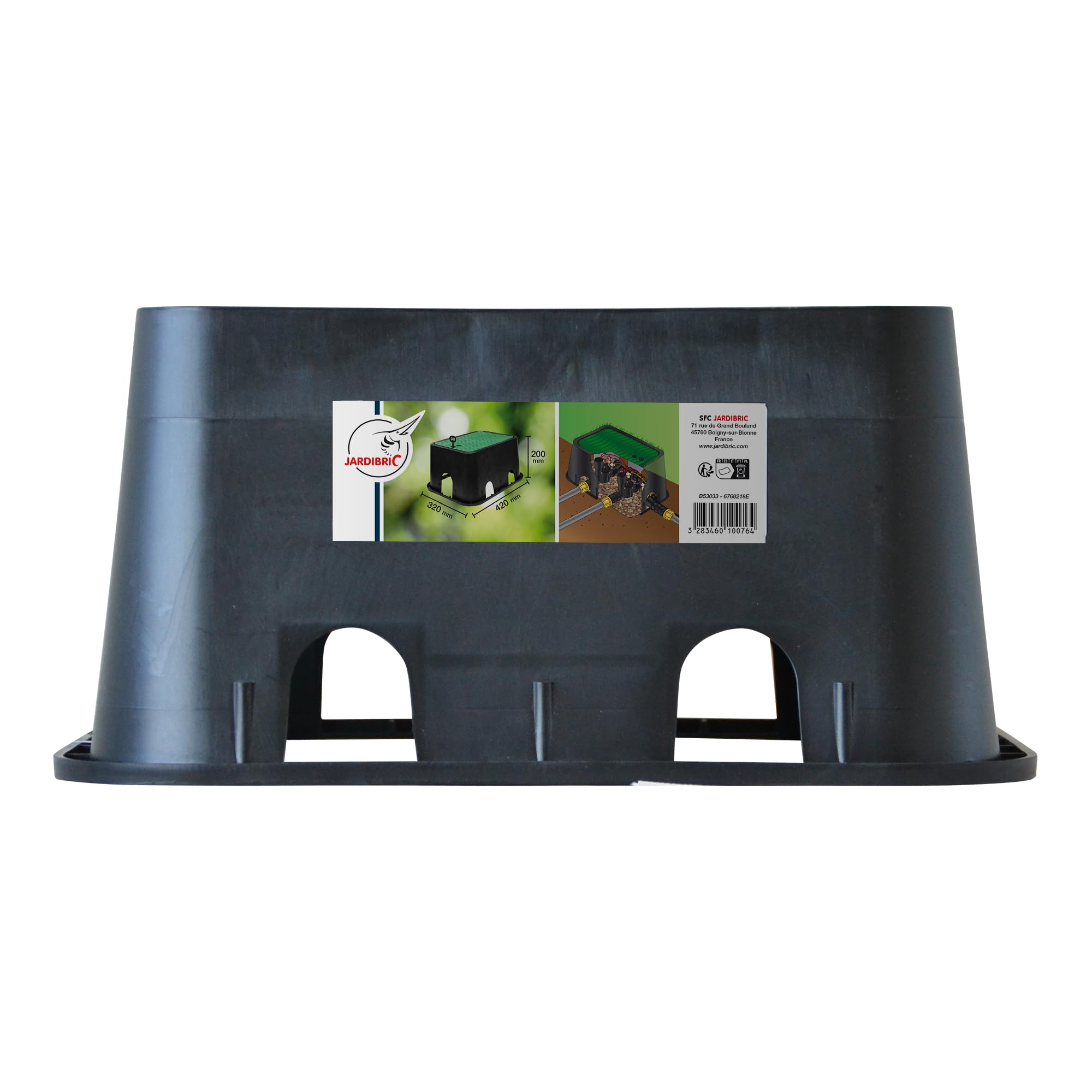 Jardibric Regard Arrosage 420 x 320 x 200 mm 1-2 Électrovannes Polypropylène Enterré